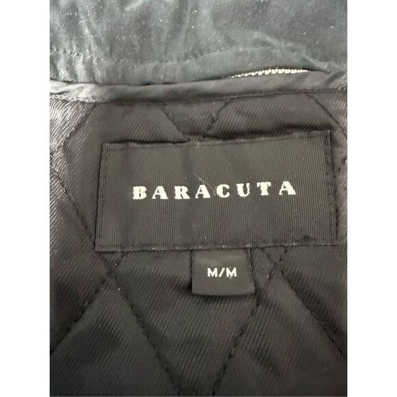Baracuta Jacket Black Coat Double Overcoat Quilted Parka Wool Lined Trench Sz M - Picture 11 of 15